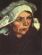 Vincent Van Gogh Head of a Peasant Woman with White Cap (nn04) oil painting